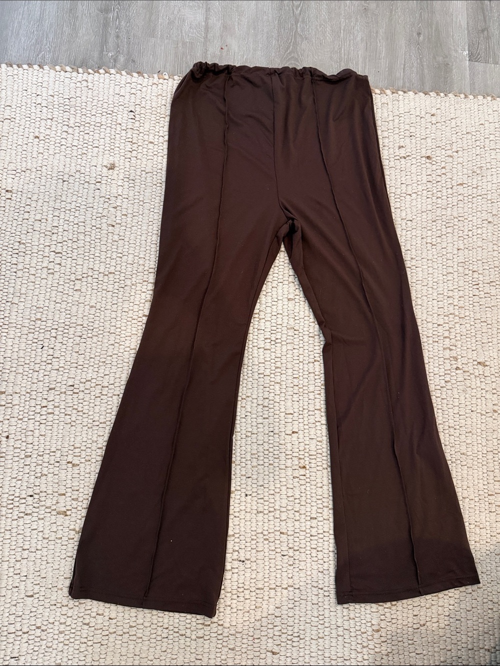 SHEIN MATERNITY Brown Stretchy Flare Pants